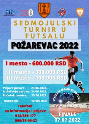 Majstori futsala na Stadionu malih sportova - Hit Radio Pozarevac, Branicevski okrug