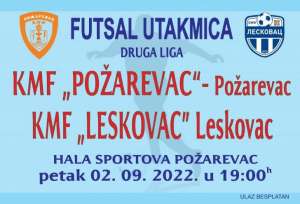 Futsaleri premijerno u Drugoj ligi - Hit Radio Pozarevac, Branicevski okrug