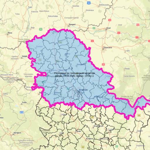 Hitno upozorenje: Večeras moguće olujno nevreme sa gradom i jakim vetrom