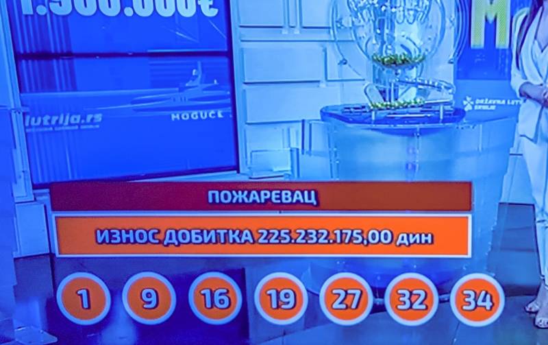 Loto listić uplaćen u Požarevcu