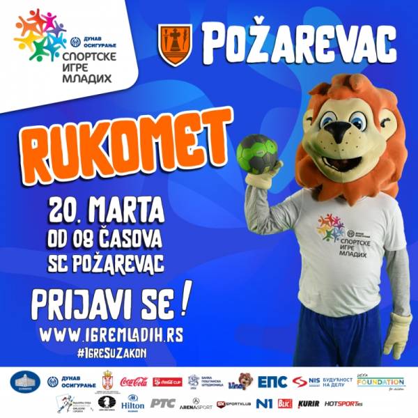 Počele Sportske igre mladih: Turnir u rukometu 20. marta u Požarevcu