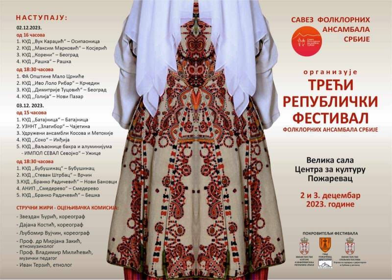 Republička Smotra folklora ovog vikenda u Požarevcu