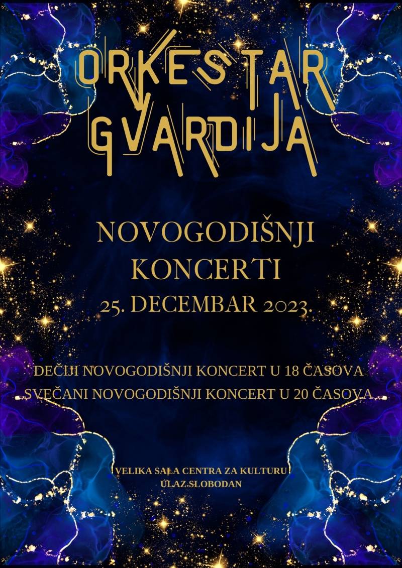 Novogodišnji koncerti Gvardije u Centru za kulturu