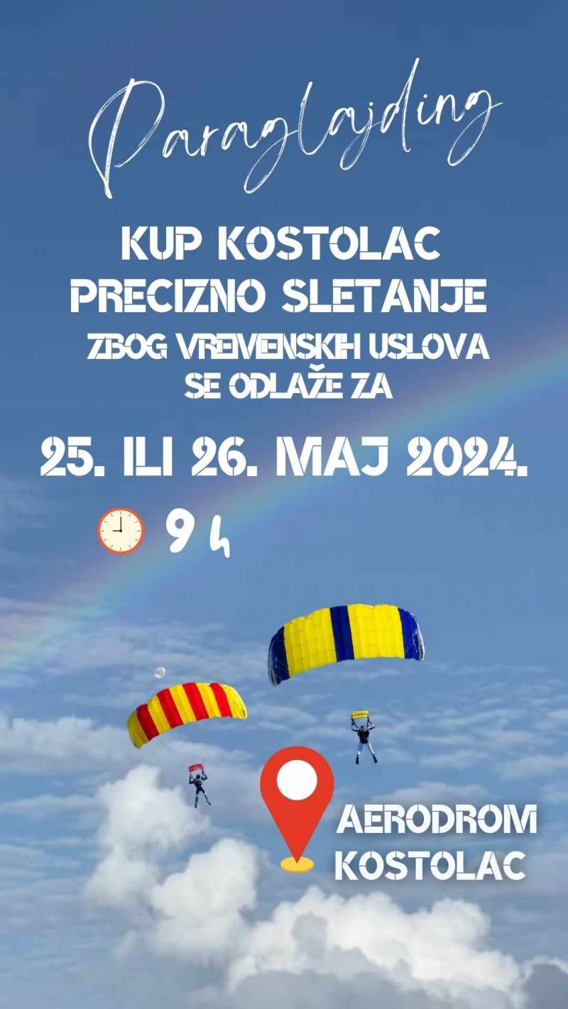 Takmičenje u paraglajdingu u Kostolcu