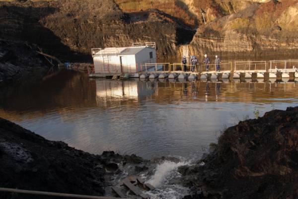 Odvodnjavanje na Površinskom kopu „Drmno“ - Reka teče ispod kopa