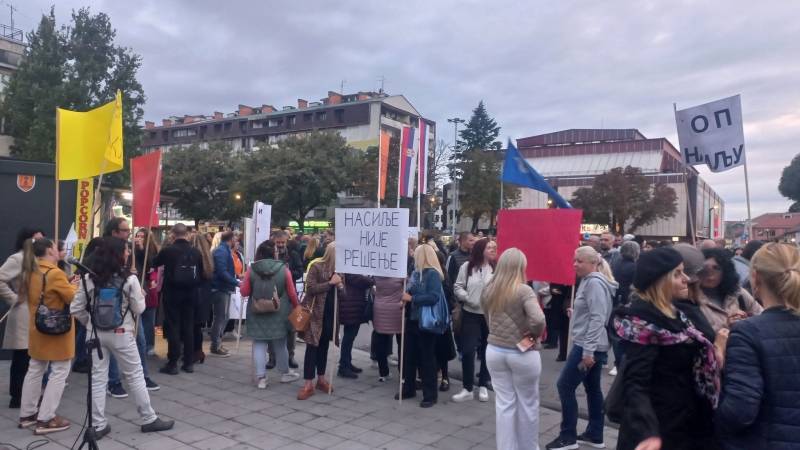 Protest prosvetnih radnika u Požarevcu