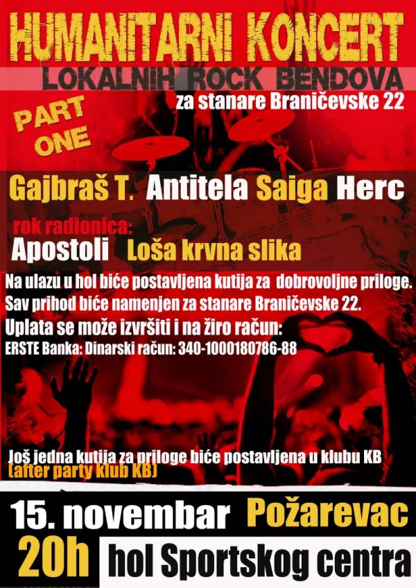 Koncert za Braničevsku: Dođite da pomognemo