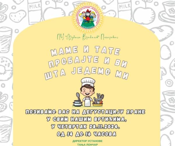 Mame i tate probajte i vi šta jedemo mi