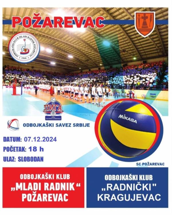 Utakmica OK “Mladi radnik” i OK “Radnički” Kragujevac u Požarevcu