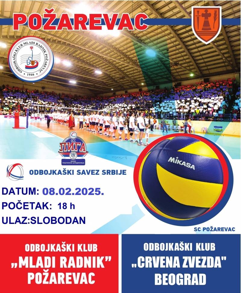 OK “Mladi radnik” dočekuje OK “Crvenu Zvezdu”