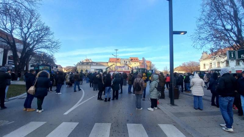 Protest maturanata u Tabačkoj čaršiji