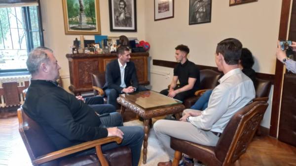 Prijem za Petra Vefića kod gradonačelnika Požarevca