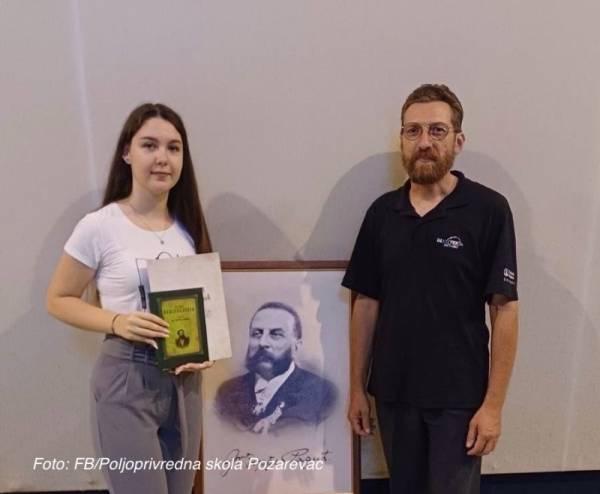 Maturantkinja Poljoprivredne škole iz Požarevca dobitnica prestižne nagrade