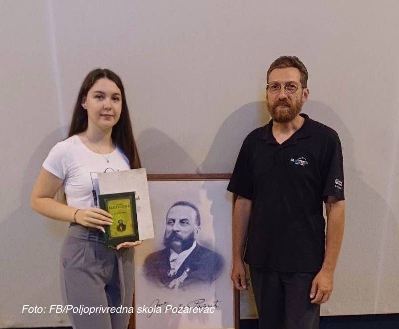 Maturantkinja Poljoprivredne škole iz Požarevca dobitnica prestižne nagrade