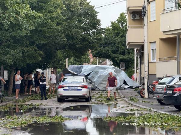 Snažno nevreme odnelo krov zgrade u Nemanjinoj ulici