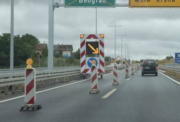 Radovi na auto-putu između petnje Požarevac i Smederevo