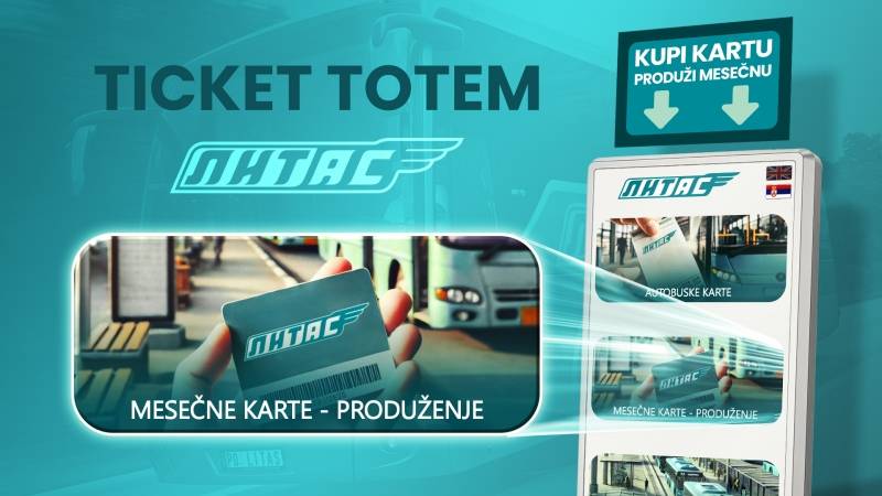 Produženje mesečnih karata bez čekanja – putem ticket totema