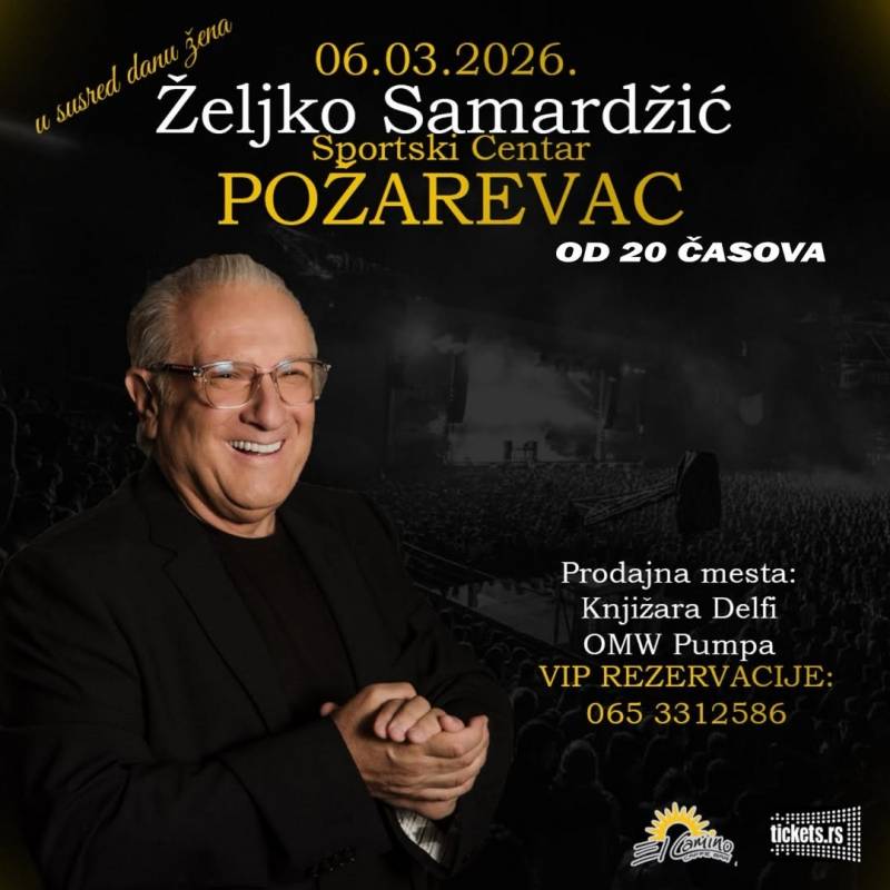 U susret Danu žena: koncert Željka Samardžića u Požarevcu