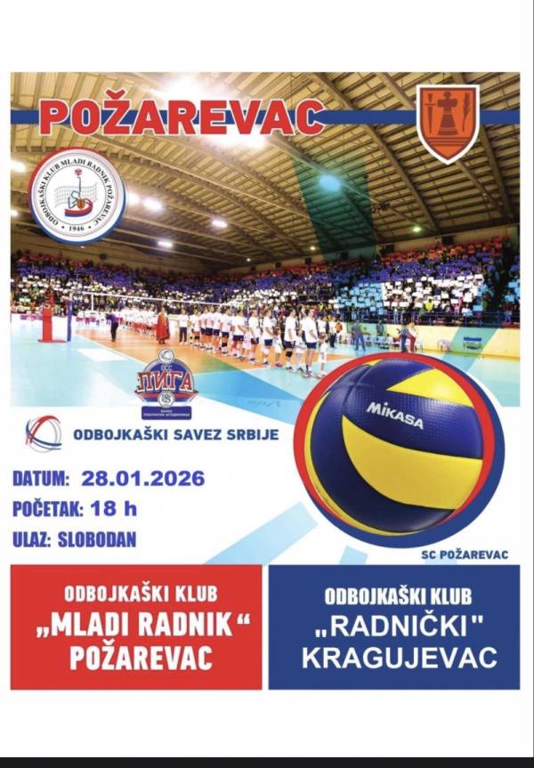 Mladi radnik večeras dočekuje Radnički iz Kragujevca