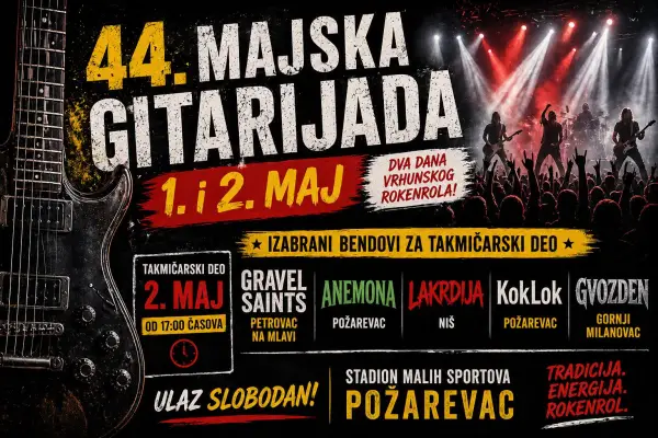 Požarevac u znaku roka: Majska gitarijada 1. i 2. maja