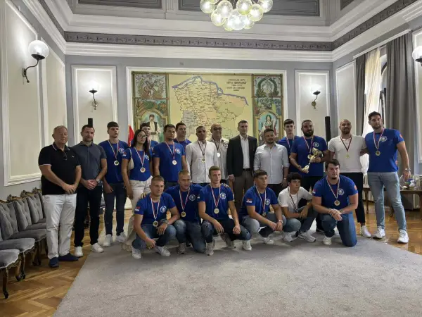 Prijem za vaterpoliste Požarevca nakon osvajanja titule prvaka Druge lige