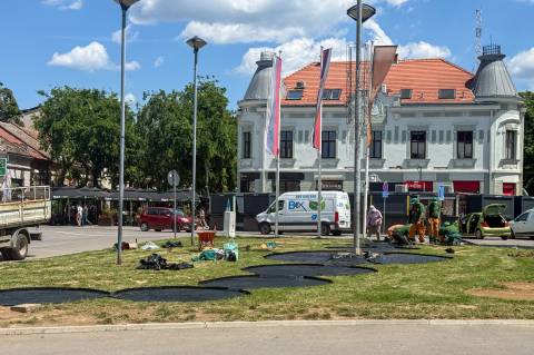 Novo zelenilo za centar Požarevca: Uređuje se kružni tok na Trgu oslobođenja