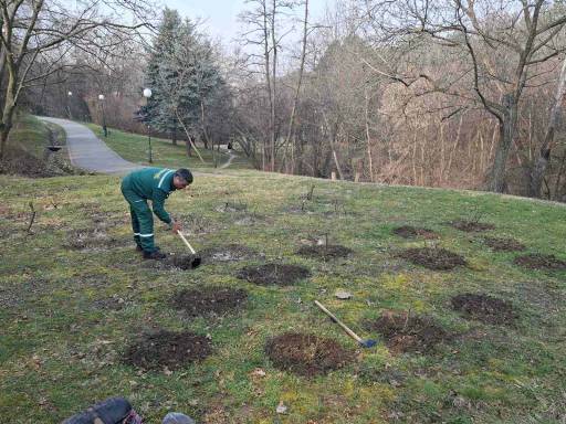 Radovi na uređenju zelenih površina u Spomen-parku Čačalica
