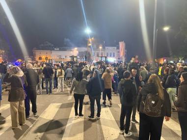 Okupljanje u Požarevcu povodom izbornog rezultata Studentske liste